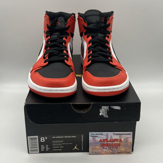 Size 8.5 - Air Jordan 1 Rare Air Max Orange Brand New Og All Black White Leather