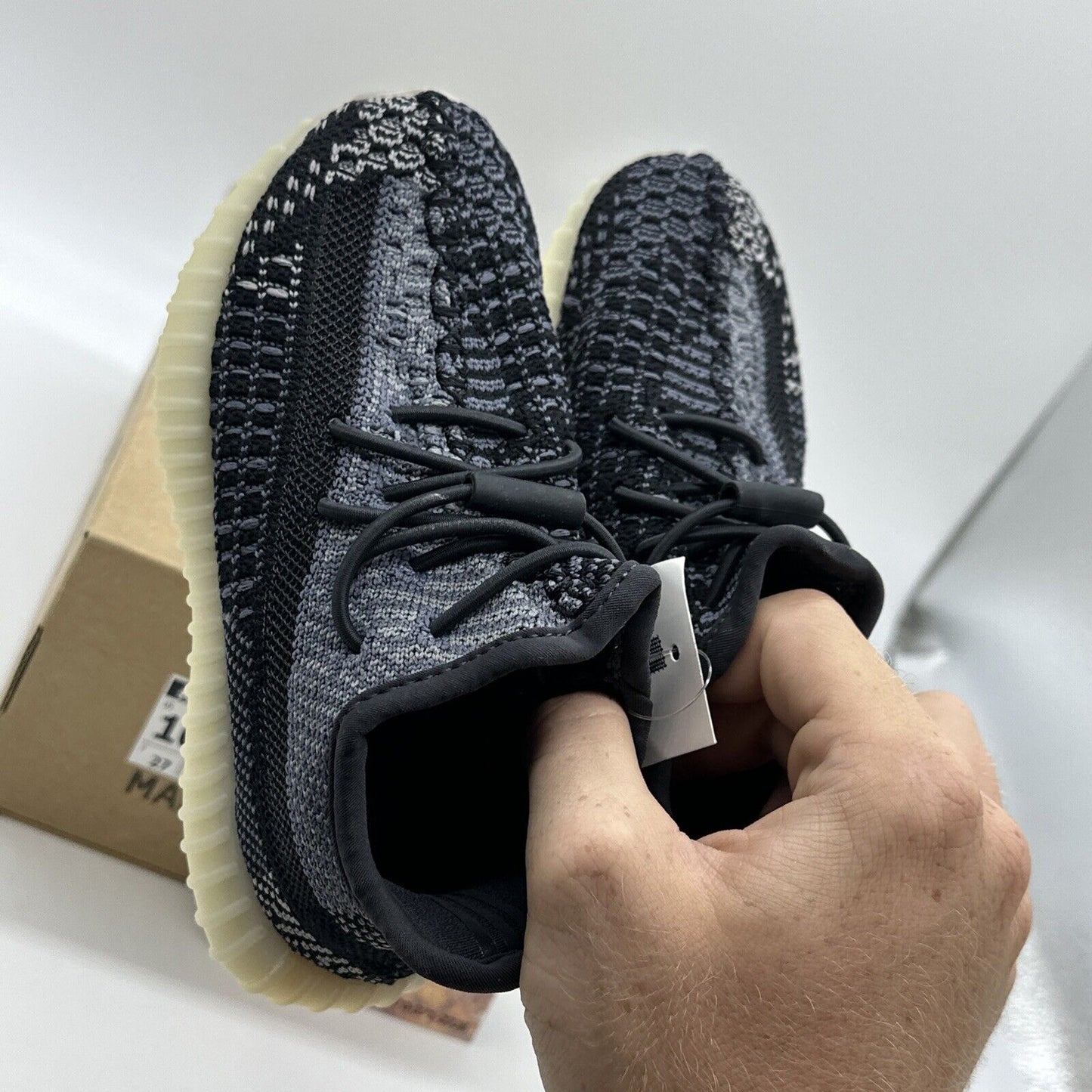 ADIDAS KANYE WEST YEEZY 350 BOOST V2 CARBON BLACK GUM Size 10K FZ5002 TODDLER 🔥