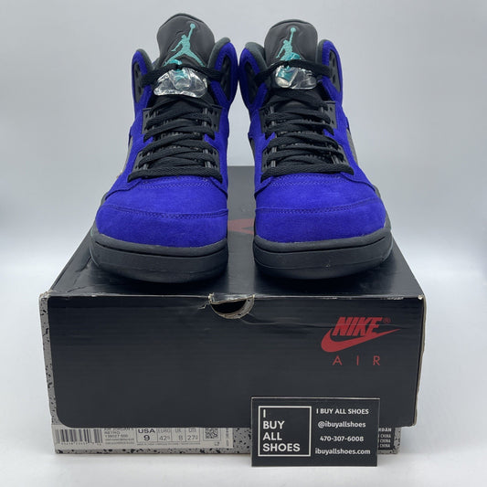 Size 9 - Jordan 5 Retro Alternate Grape 2020 Black Suede (136027-500)