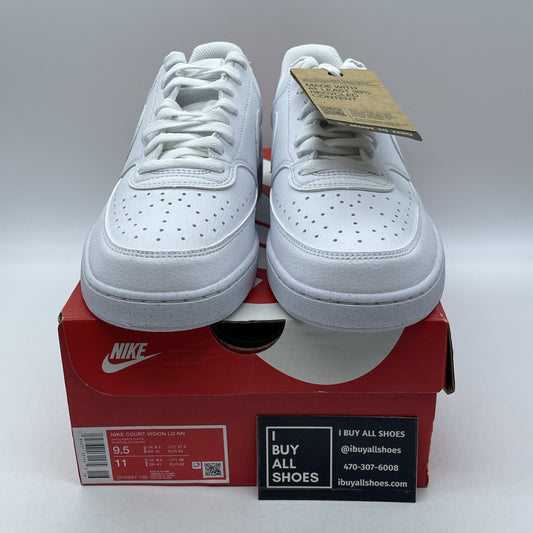 Size 9.5 - Nike Court Vision Next Nature Low Triple White Leather (DH2987-100)