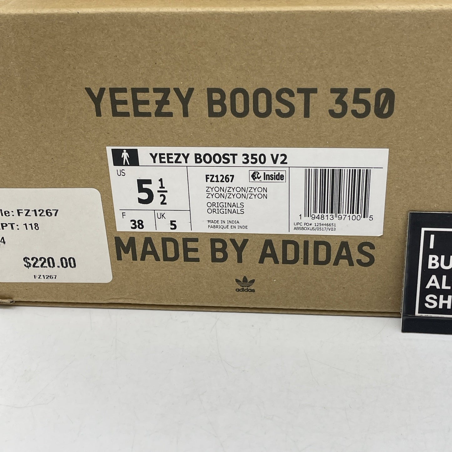 Size 5.5 - adidas Yeezy Boost 350 V2 Low Zyon Suede (FZ1267)