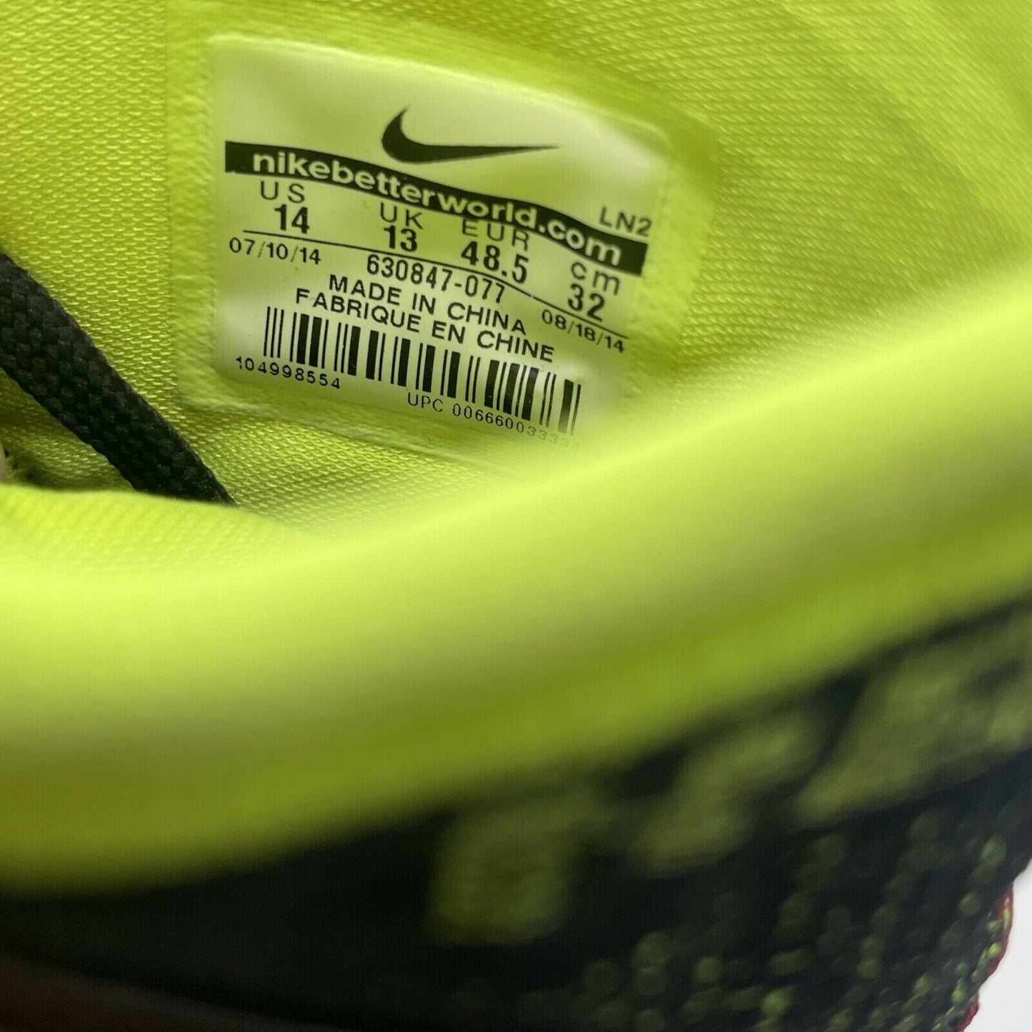 Size 14 - Nike Kobe 9 Elite Victory Black Gold Neon Yellow Suede (630847-077)