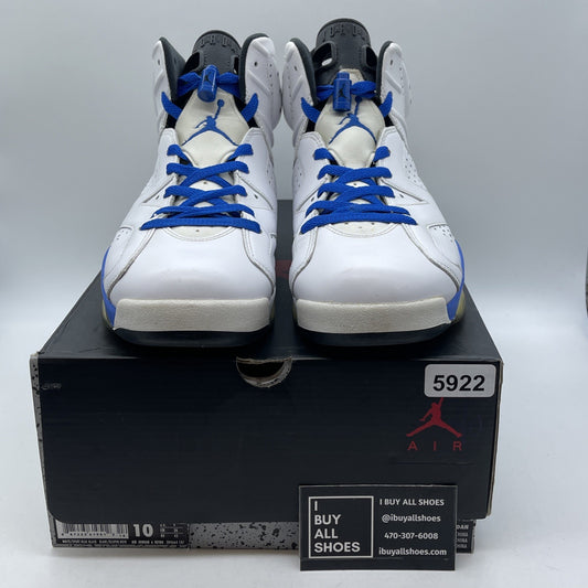 Size 10 - Air Jordan 6 Retro 2014 Sport Blue White Leather (384664-107)
