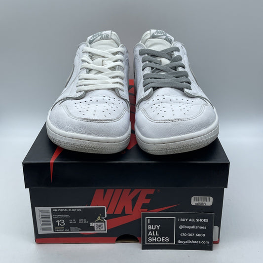 Size 13 - Jordan 1 Low OG Neutral Gray White Suede Leather (CZ0790-100)