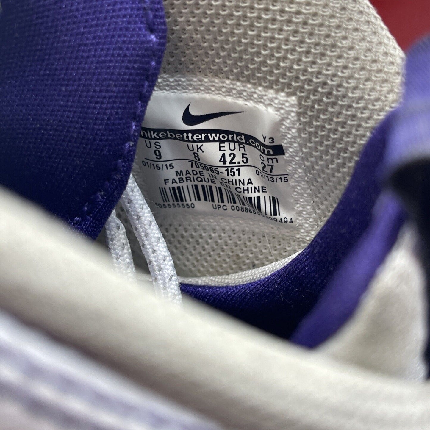 Size 9 - Nike Air Pippen 6 White Purple Black Leather (705065-151)