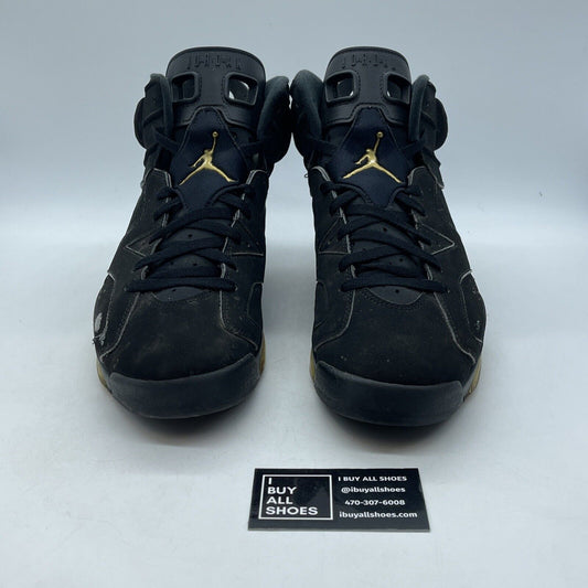 Size 12 - Jordan 6 Retro Defining Moments 2020 Black Gold Suede (CT4954-007)