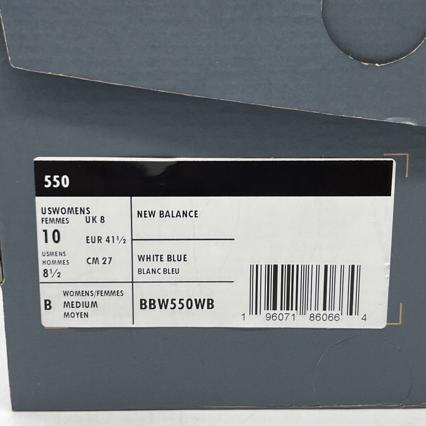 Size 10 - New Balance 550 White Aura W White Brand New Og All DS Sneakers