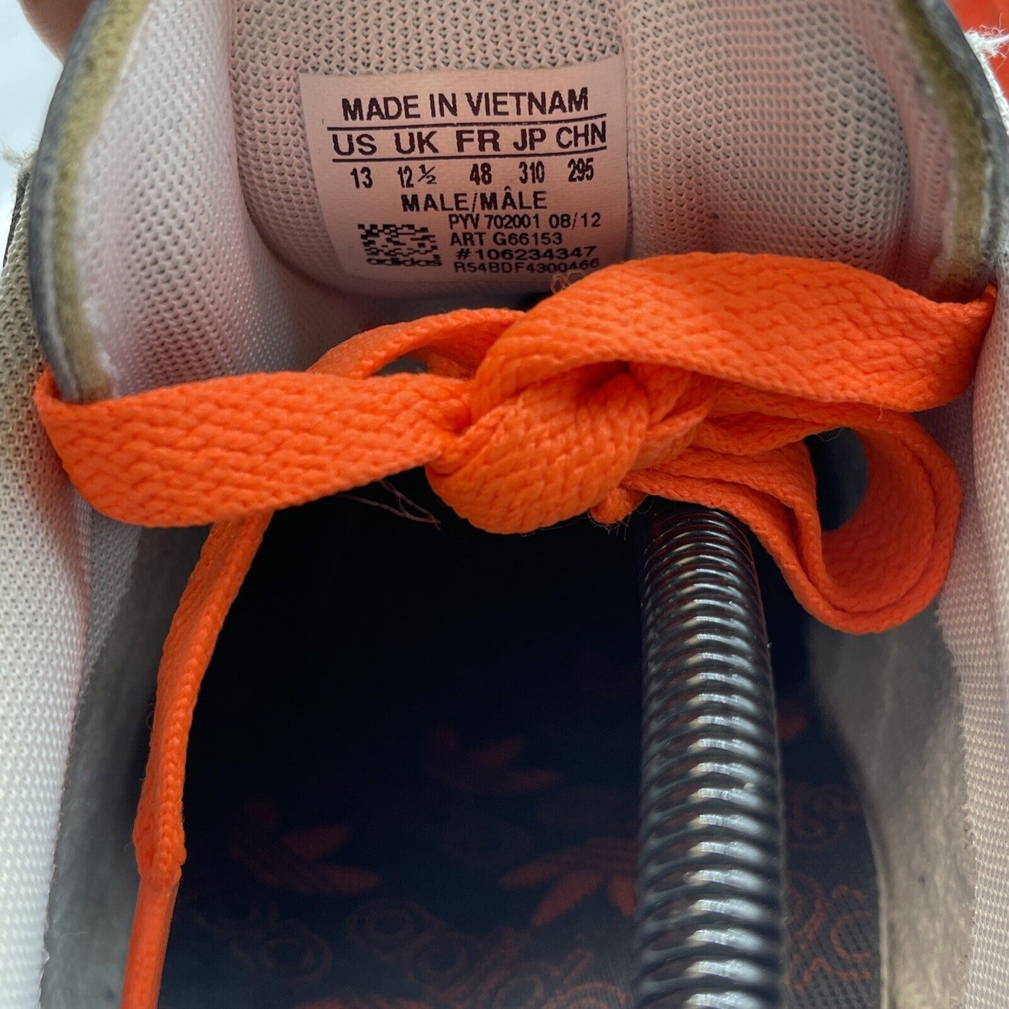 Size 13 - Adidas Samoa PYV Gray Orange Leather Suede (G66154)