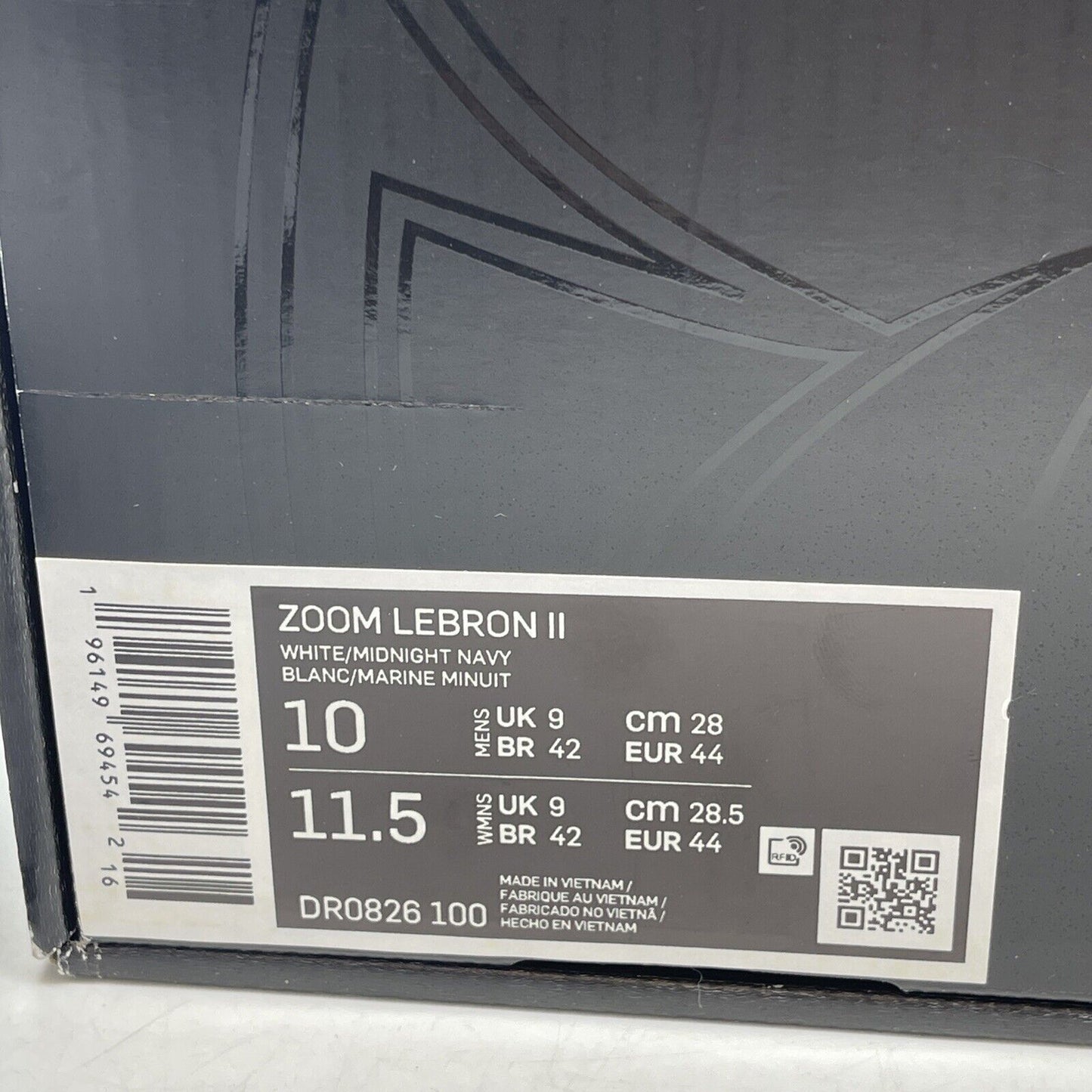 Size 10 - Nike Zoom LeBron 2 Retro 2022 USA White Blue Red Leather (DR0826-100)