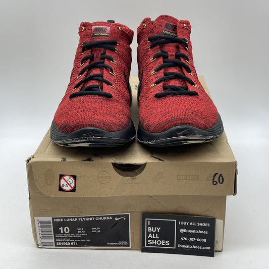 Size 10 - Nike Lunar Flyknit Chukka University Red (554969-671)