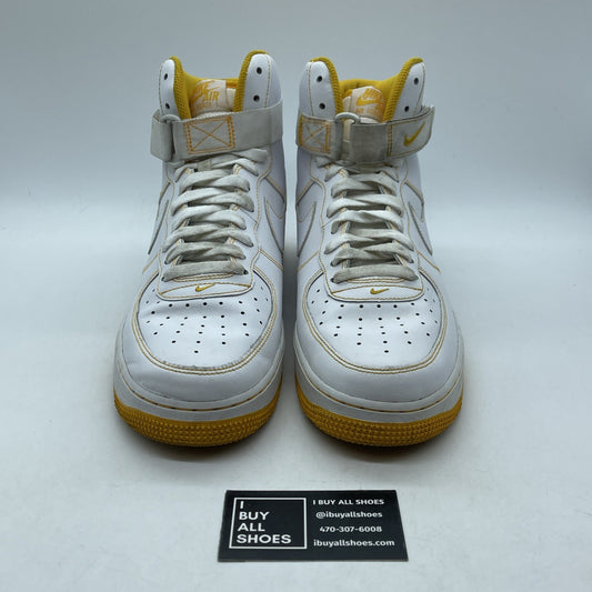 Size 10.5 - Nike Air Force 1 '07 High Laser Orange White Leather (CV1753-107)