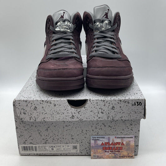 Size 9 - Air Jordan 5 Retro SE 2023 Burgundy Suede Grey White (DZ4131-600)