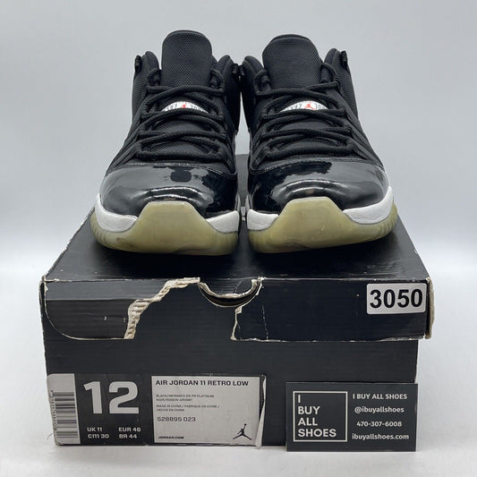 Size 12 - Air Jordan 11 Retro Low Infrared 23 Black Suede Leather (528895-023)