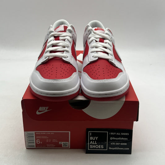Size 6Y - Nike Dunk Low Shoes Youth White University Red GS (CW1590-600)