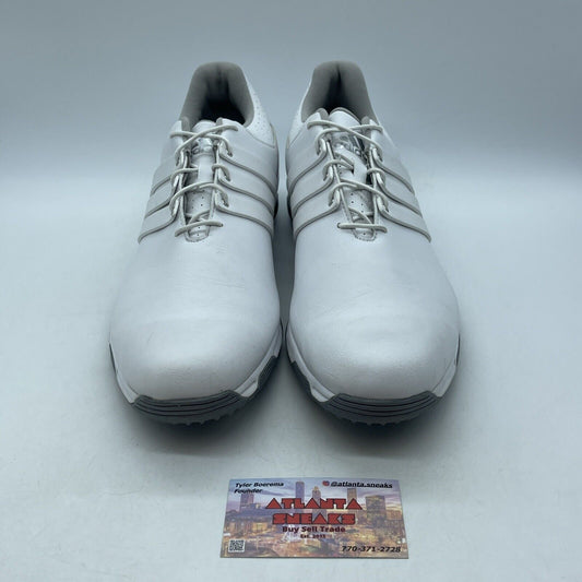 Size 13 - Adidas Shoes White Golf Sneakers Leather Performance Grey