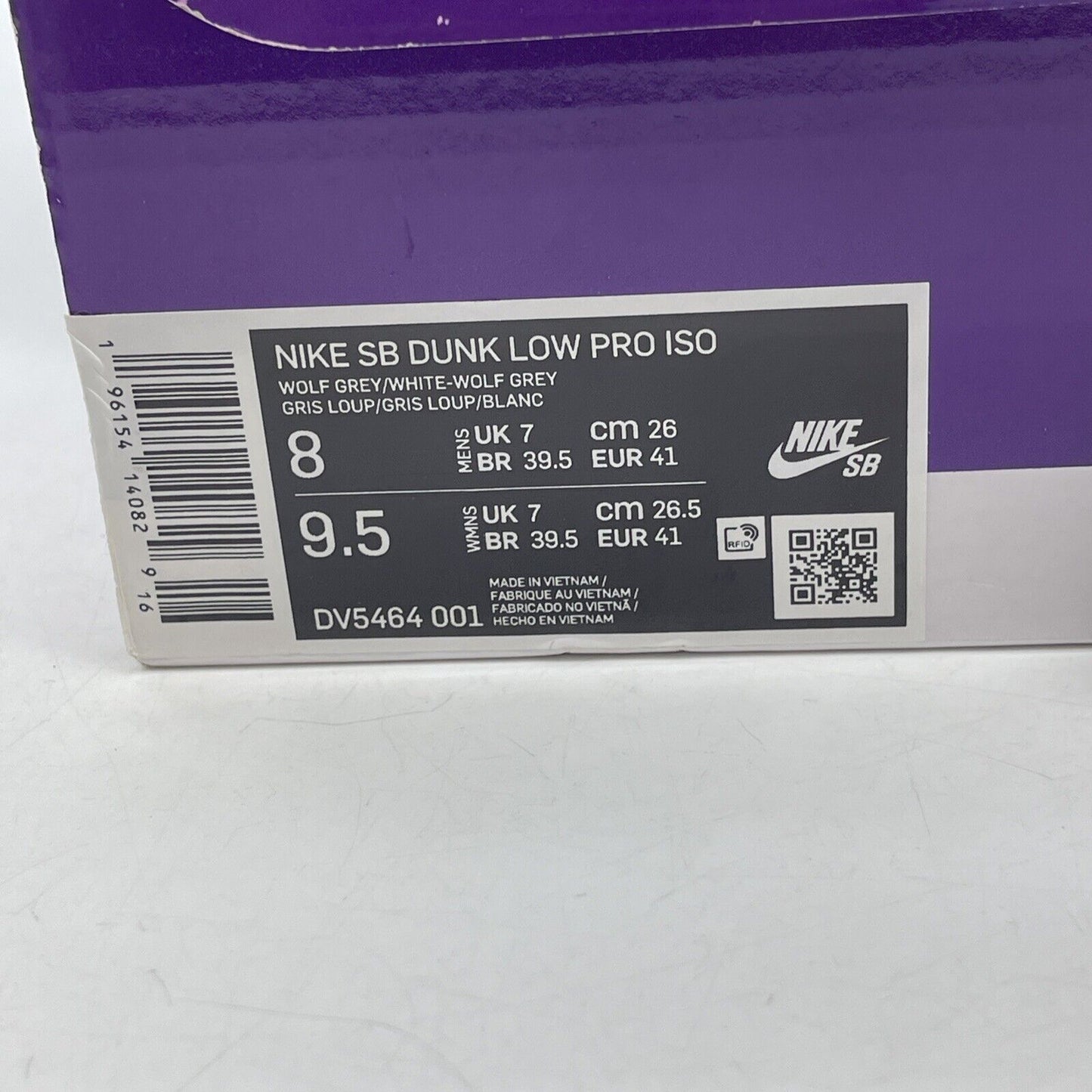 Size 8 - Nike SB Dunk Low Wolf Grey Gum Suede White Leather (DV5464-001)