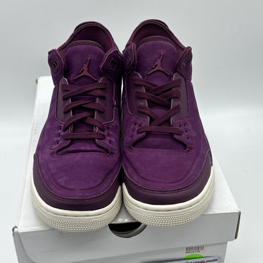 Size 8 - Jordan 3 Retro Bordeaux 2018 Purple Cream Sole Ds Deep Suede Premium