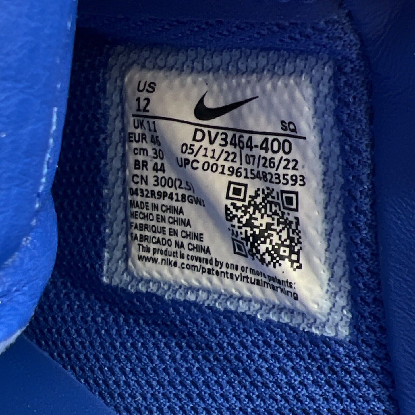 Size 12 - Nike AMBUSH x Air Force 1 Low Game Royal Yellow Leather (DV3465-400)
