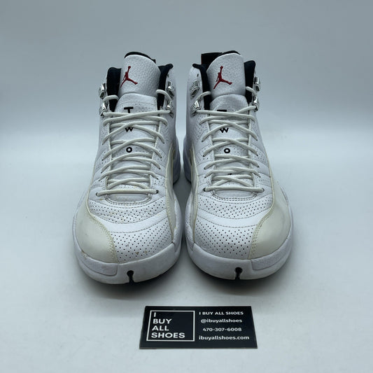 Size 9 - Air Jordan 12 Retro Rising Sun White Black Leather (130690-163)