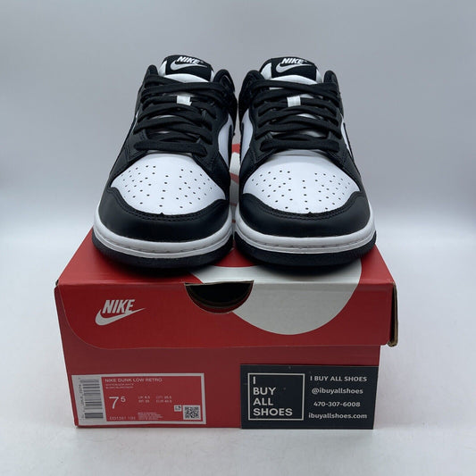 Size 7.5 - Nike Dunk Low Black White Suede Leather (DD1391-100)