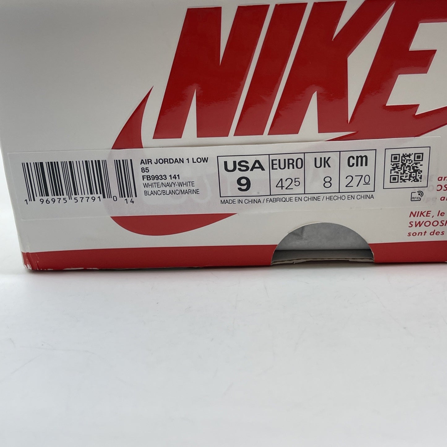 Size 9 - Air Jordan 1 Retro '85 OG 2024 Low Metallic Blue White (FB9933-141)