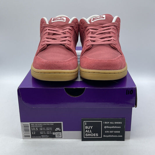 Size 10.5 - Nike Dunk Low SB Adobe 2023 Pink White Suede Leather (DV5429-600)