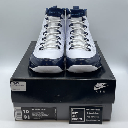 Size 10 - Air Jordan 9 Retro UNC Blue White Leather (541100-303)