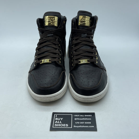 Size 9 - Air Jordan 1 Retro OG Pinnacle High Croc Brown Leather (705075-205)