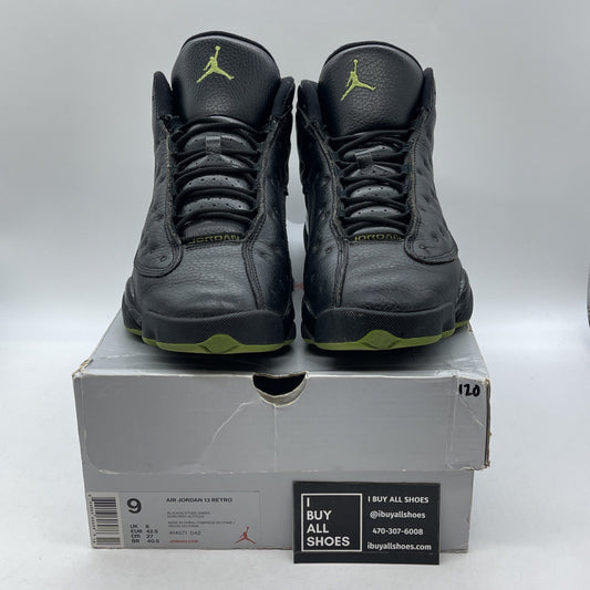 Size 9 - Air Jordan 13 Retro 2017 Altitude Black Leather (414571-042)