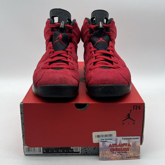 Size 10 - Air Jordan 6 Retro Toro Bravo Black Red Suede (CT8529-600)