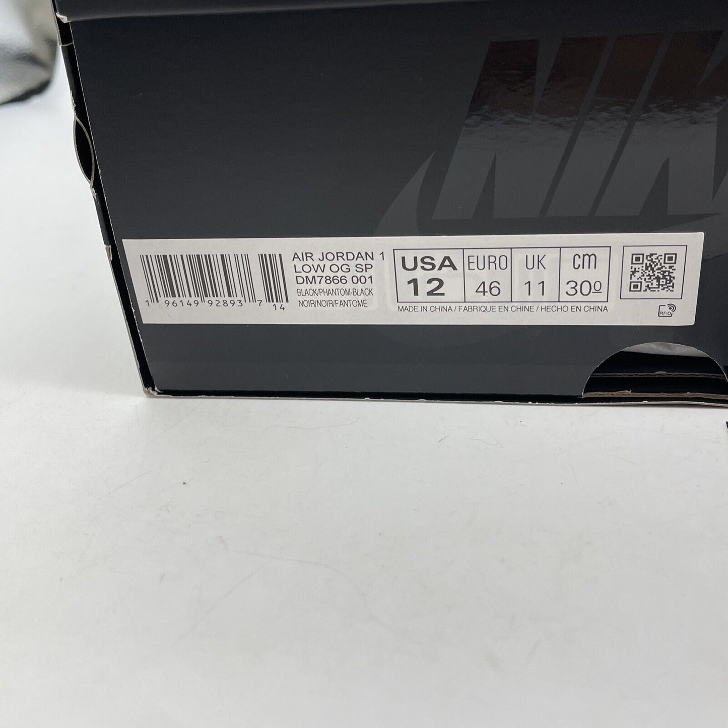 Size 12 - Jordan 1 Retro Low OG SP x Travis Scott Black Phantom (DM7866-001)