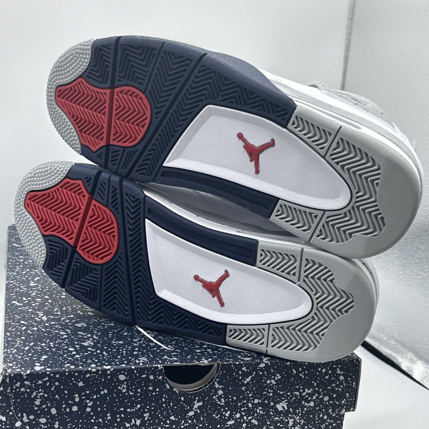 NIKE Jordan 4 Retro Shoes Unisex Size - Us M10 W11.5 White Dh6927 Midnight Navy