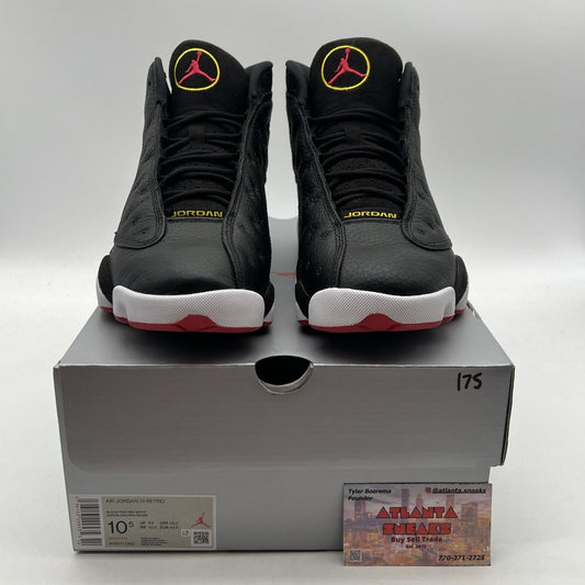 Size 10.5 - Jordan 13 Retro Mid Playoff Black White Red Leather (414571-062)