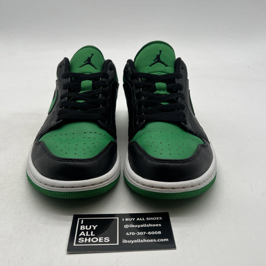 Size 7.5 - Air Jordan 1 Low Black Lucky Green (553558-065)