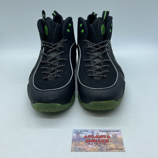 Size 10 - Nike Air 1/2 Cent Black Green Spark Black Leather Suede (344646-002)