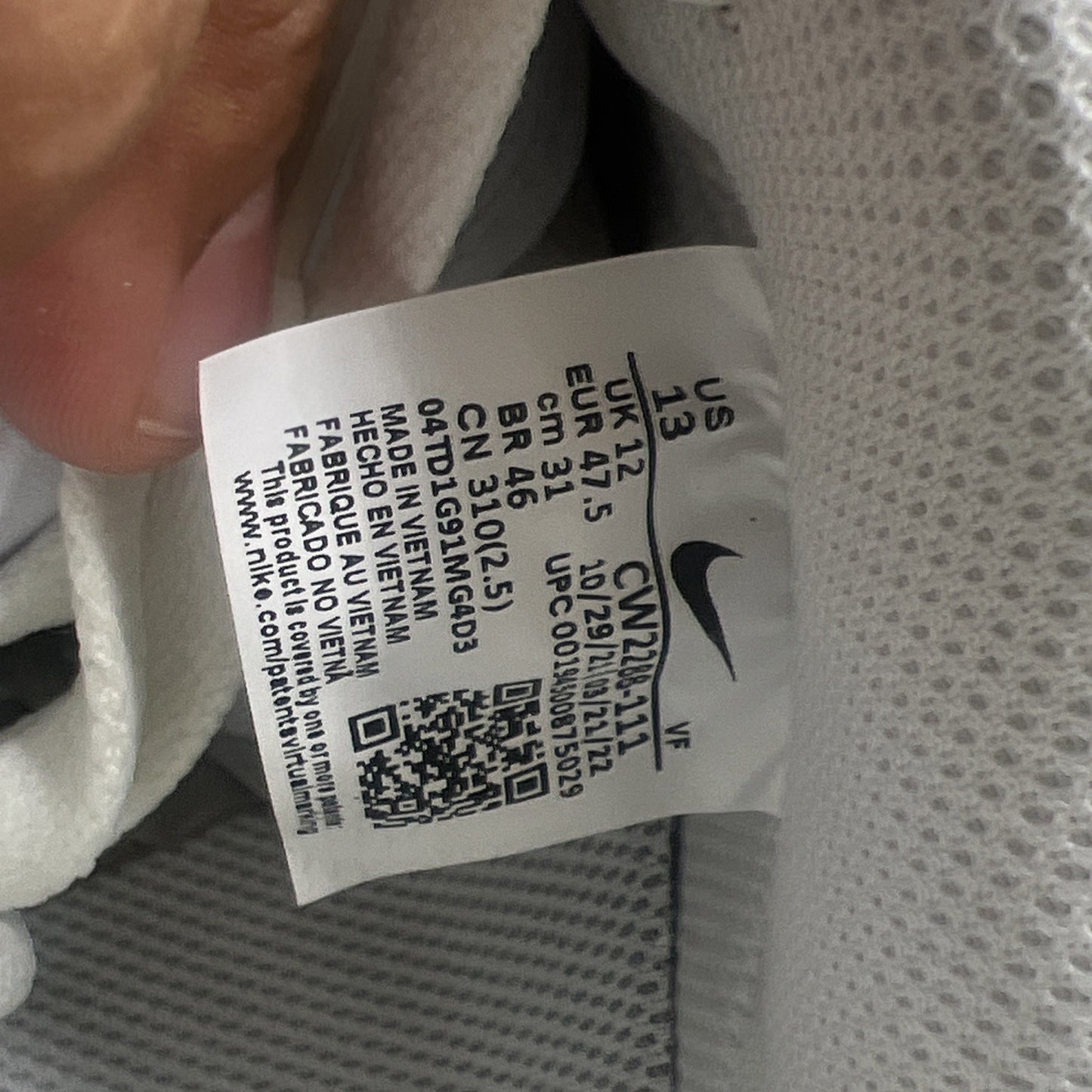 Size 13 - Nike Air Force 1 '07 Low Triple White (CW2288-111)
