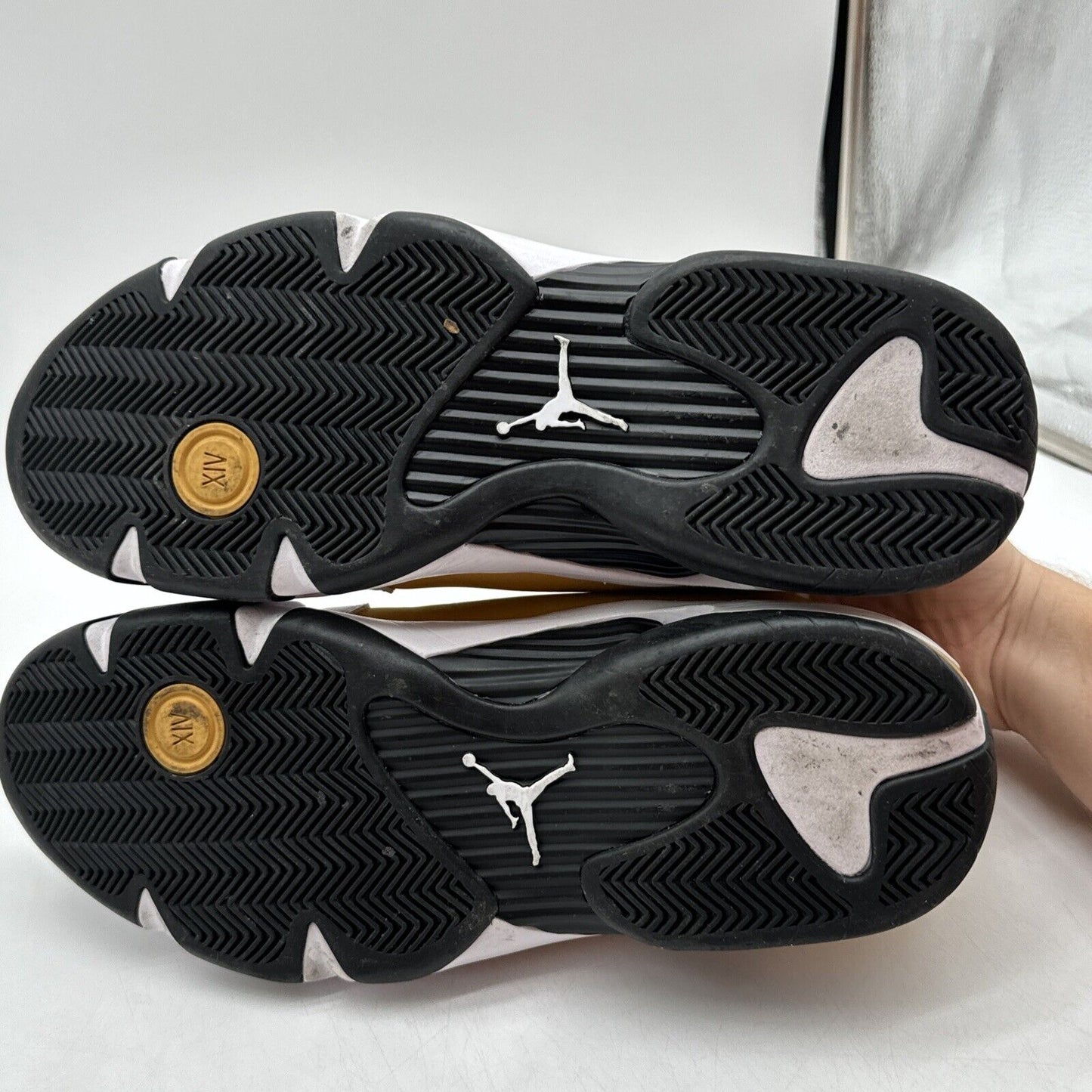 Size 13 - Jordan 14 Retro Light Ginger 2022 Yellow Black White Suede Under Rtail