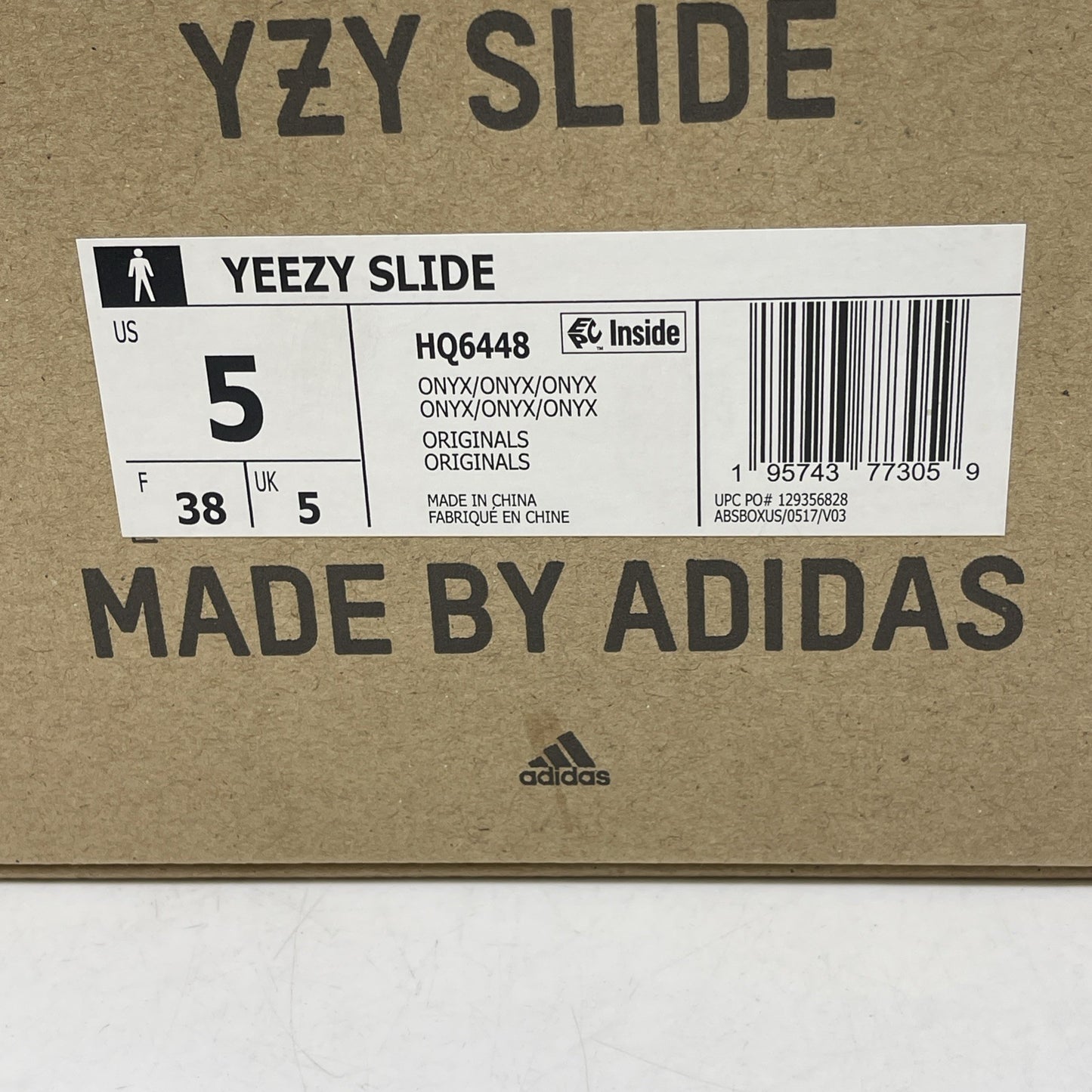 Size 5 - Yeezy Slide Onyx Rubber Black (HQ6448)