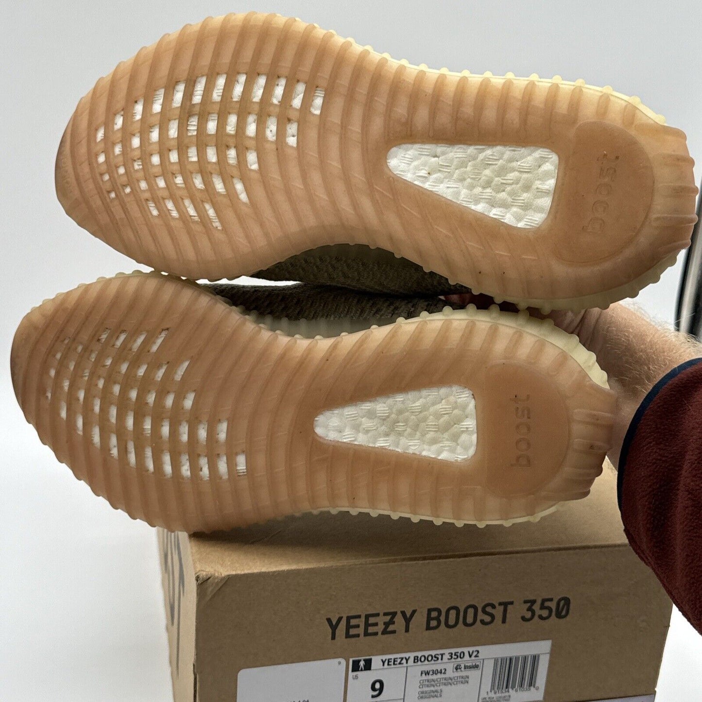 Adidas Yeezy Boost 350 V2 Citrin Non-Reflective Size 9 (FW3042) Green Brown Boos