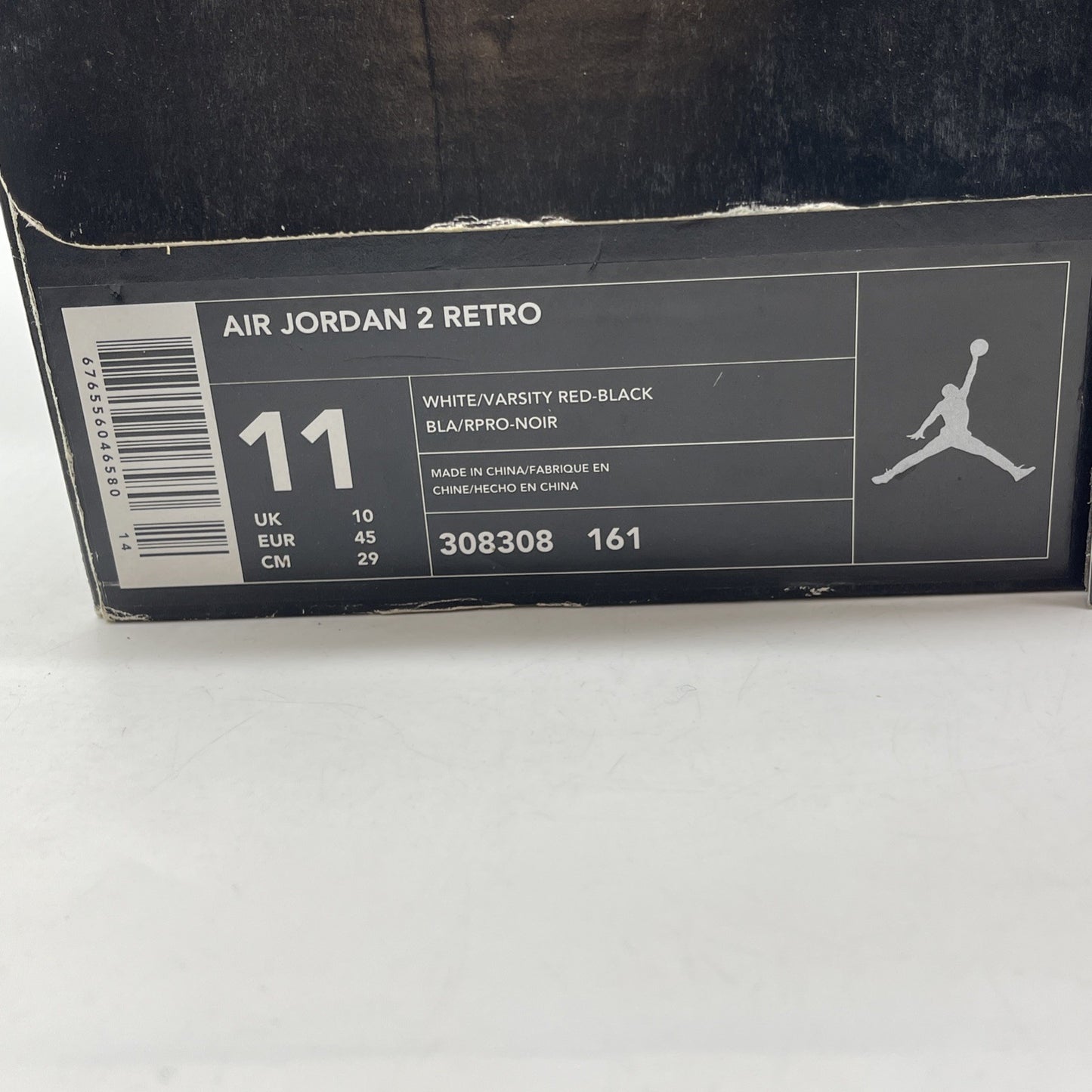 Size 11 - Air Jordan 2 Retro 2004 White Black Suede Leather (308308-161)