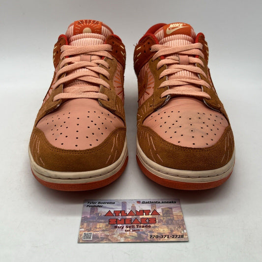 Size 12.5 - Nike Dunk Low Winter Solstice W Orange Sure Leather (DO6723-800)