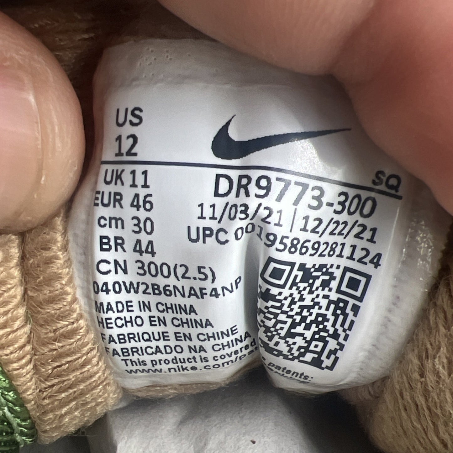 Size 12 - Nike Air Max 1 NH Treeline (DR9773-300)
