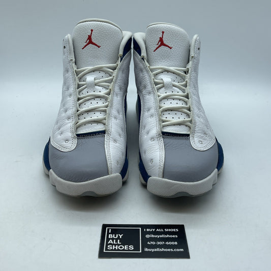 Size 9 - Jordan 13 Retro Mid French Blue White Suede Leather (414571-164)