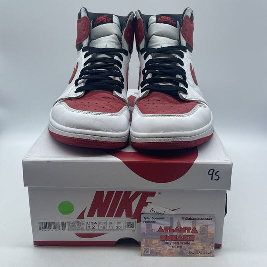 Size 12 - Jordan 1 Retro OG High Heritage Red White Leather (555088-161)