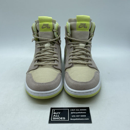 Size 9.5W - Air Jordan 1 Zoom Comfort High Lemon Twist Brown Suede (CT0979-200)