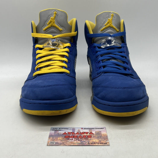Size 11.5 - Air Jordan 5 Retro Laney Blue Yellow Icey Suede (CD2720-400)