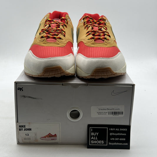 Size 13 - Air Max 1 nike by you (CN9671-991) Bright Crimson Grey