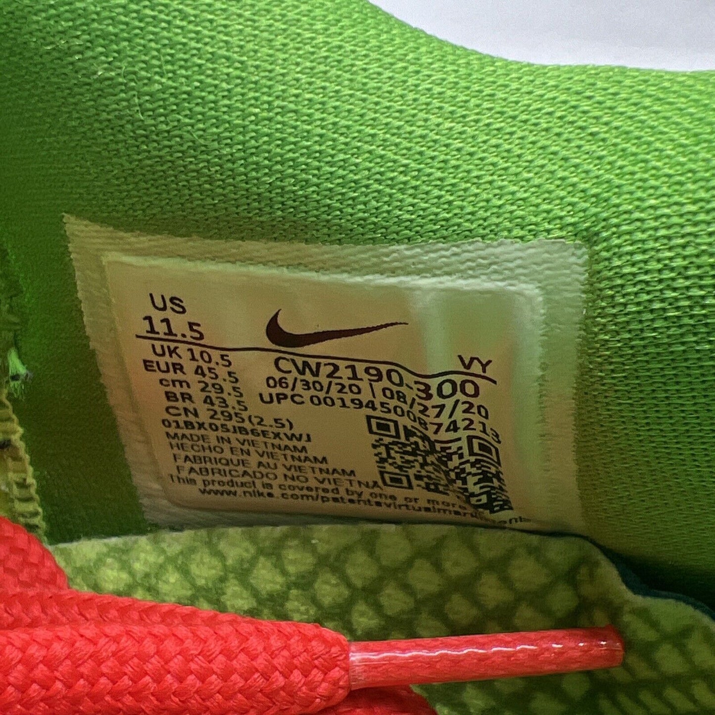 Size 11.5 - Nike Zoom Kobe 6 Protro Low Grinch Black Green Red (CW2190-300)