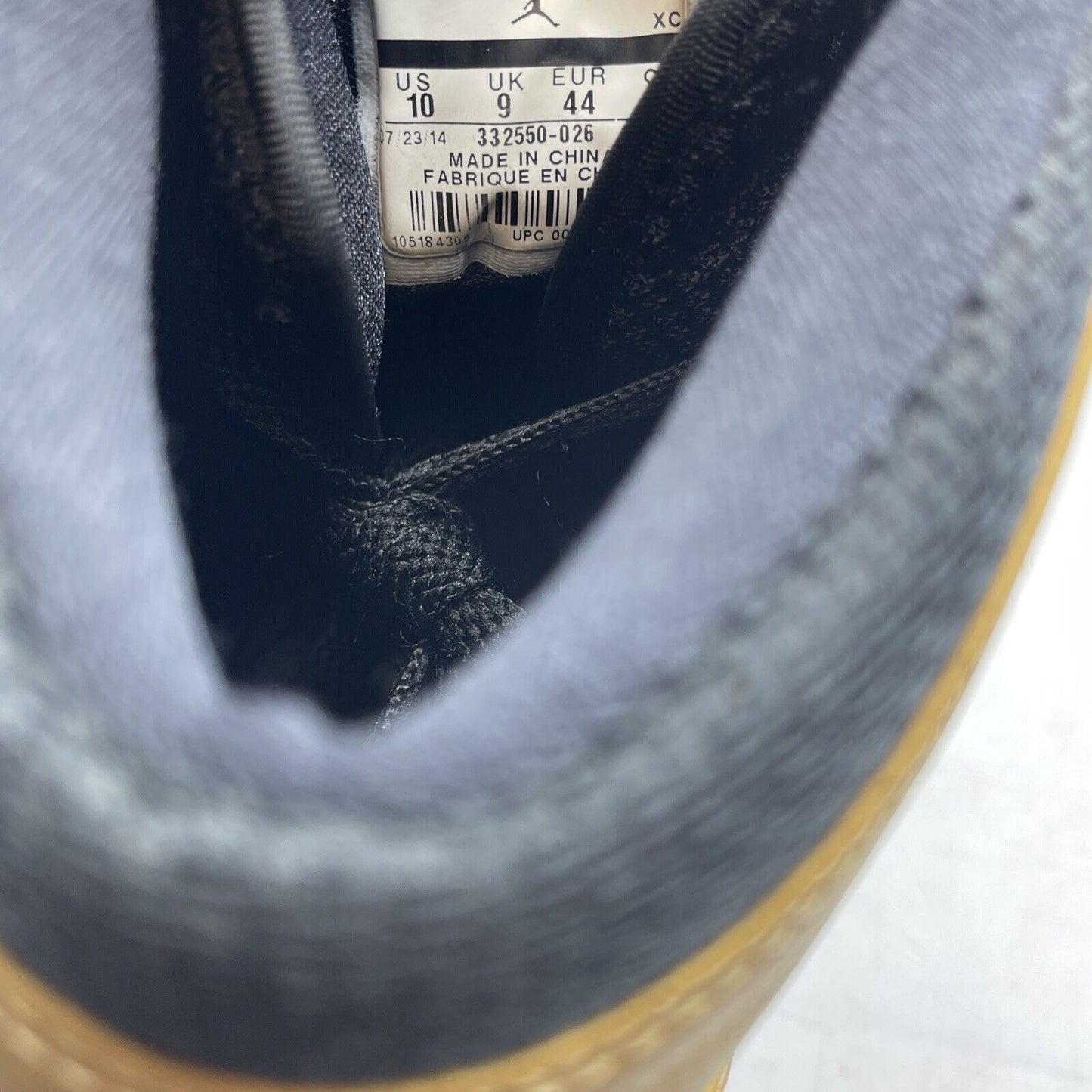 Size 10 - Air Jordan 1 Retro High Melo Gold Leather Black Suede (332550-026)