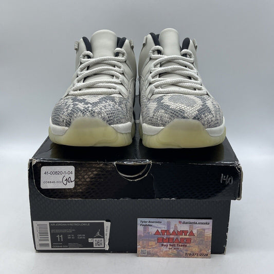 Size 11 - Air Jordan 11 Retro Low Light Bone Snakeskin Leather (CD6846-002)